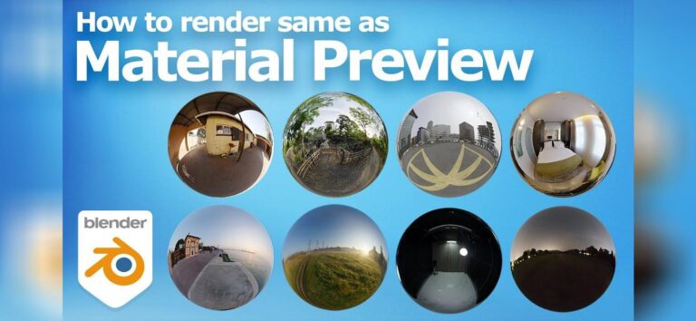 Read more about the article How to render with Blender default HDRI Environment in Material Preview