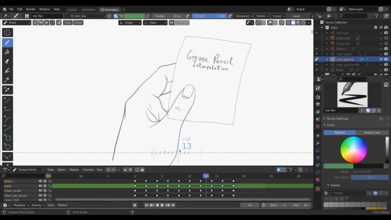 Read more about the article Grease Pencil Interpolation Tool | Blender 2.93α