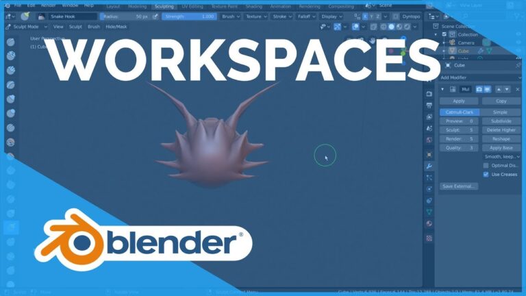 Read more about the article Workspaces – Blender 2.80 Fundamentals