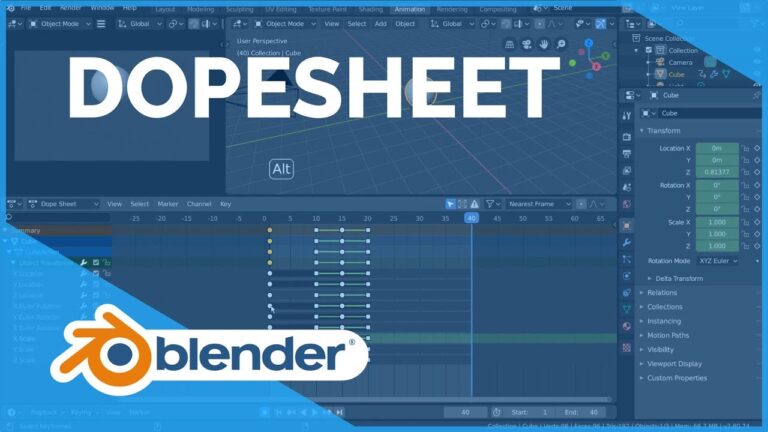 Read more about the article Dope Sheet – Blender 2.80 Fundamentals