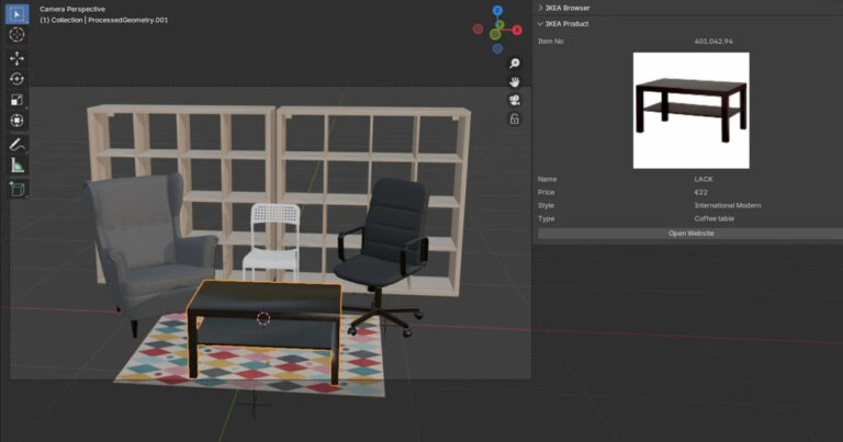 Read more about the article Add Furniture from IKEA Catalog into Your Blender Scene