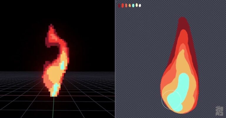 Read more about the article See Animated Pixel Flame Being Painted In Blender In Real-Time