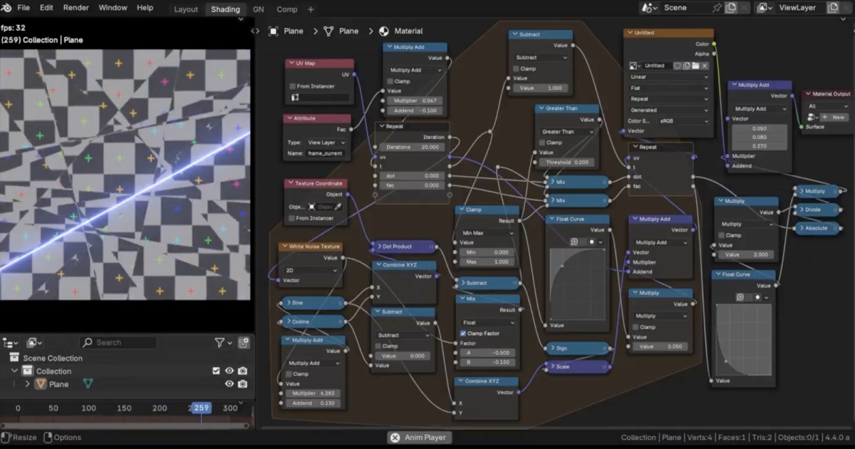 Read more about the article Cool Slicing Effect With Blender’s Experimental Repeat Zone