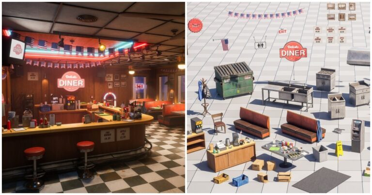 Read more about the article Create High-Quality Vintage Scenes with This American Diner UE5 Asset Pack