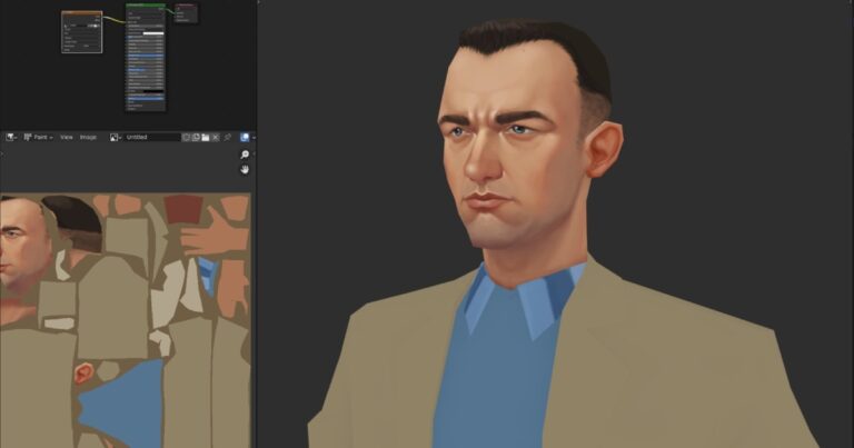 Read more about the article Hand-Painting Stylized Forrest Gump Fully In Blender