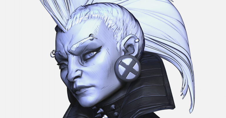 Read more about the article This 3D Sketch of Storm from X-Men Looks 2D Until You Turn It