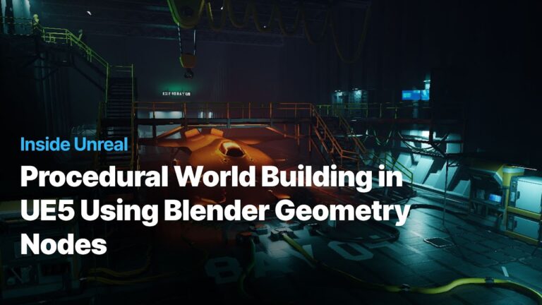 Read more about the article Procedural World Building in UE5 Using Blender Geometry Nodes | Inside Unreal