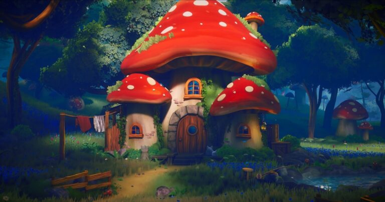 Read more about the article Adorable Mushroom House 3D Scene With Studio Ghibli Vibes