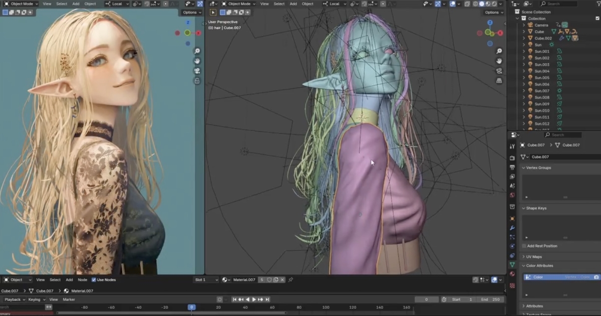 Read more about the article Check Out This Beautiful 3D Elf Model With 2D Hand-Painted Vibes