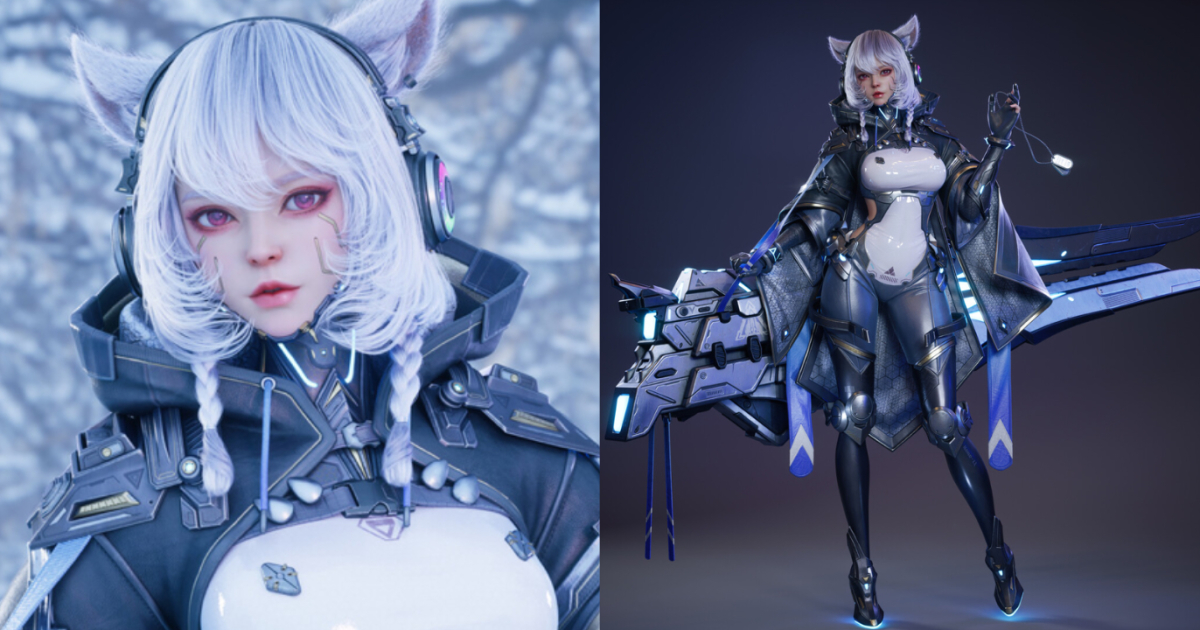 Read more about the article Check Out This Cool Cyberpunk Girl with Huge Weapon Made with Unreal Engine 5