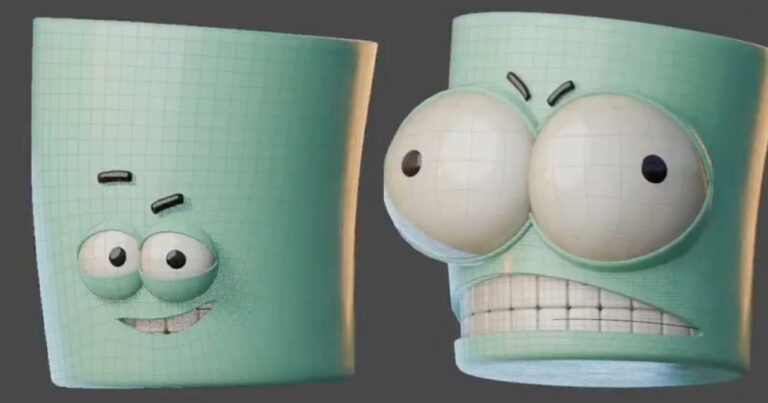 Read more about the article Check Out This Funny Cartoonish Mug Rig Made in Blender