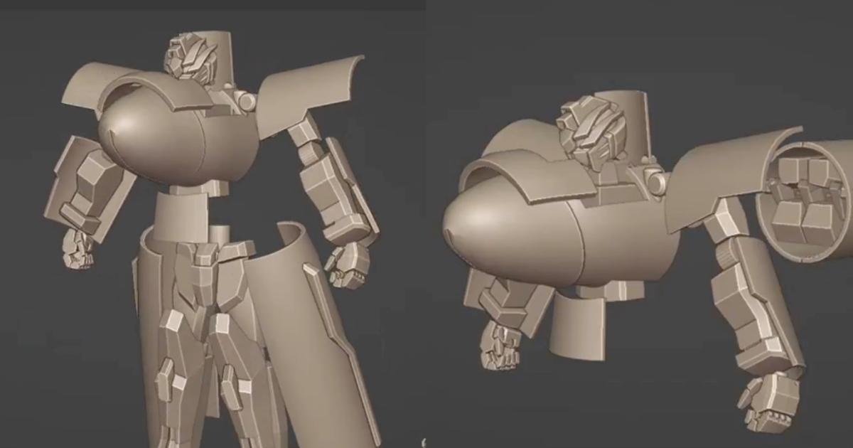 Read more about the article Have a Look at This Slightly Indecent Bullet Transformer Animated in Blender