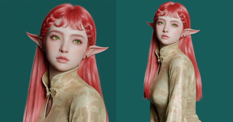 Read more about the article Pretty Elf Girl Created with Maya, Substance 3D Painter & Marvelous Designer