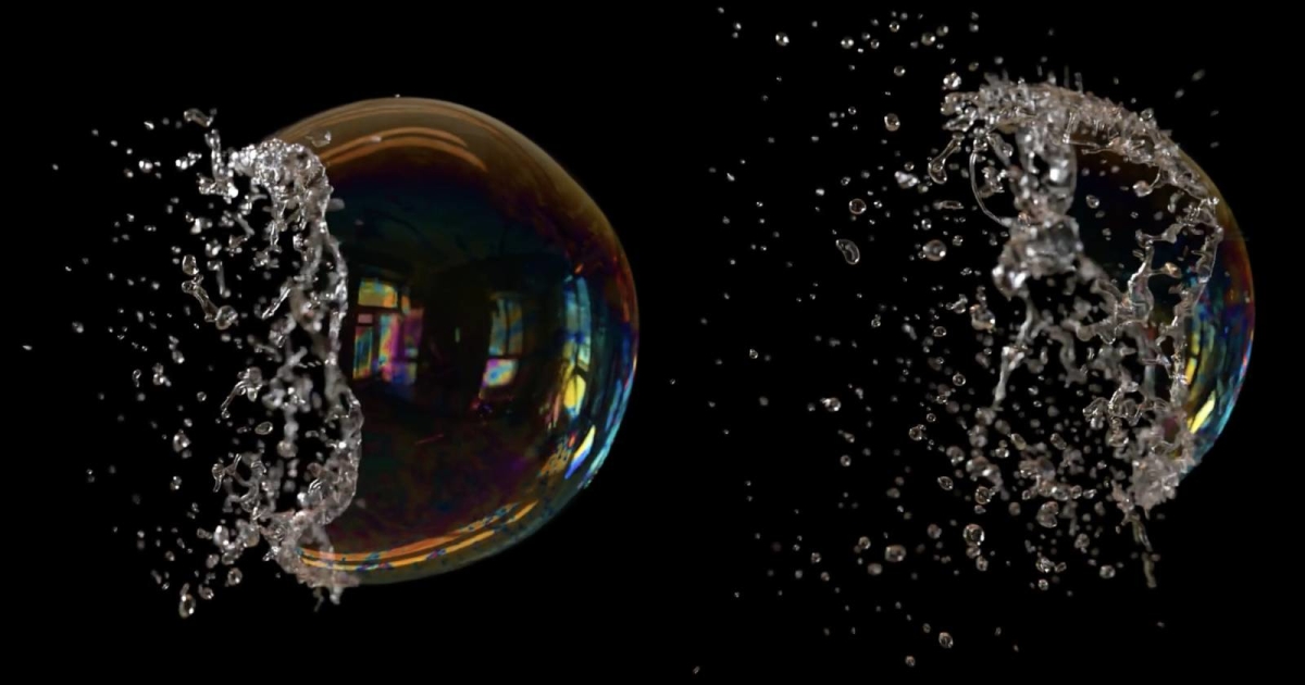 Read more about the article Ultra Close-Up Slow-Motion Soap Bubble Pop Houdini Simulation