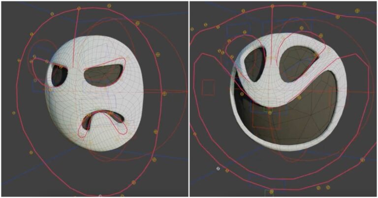 Read more about the article Cartoony 3D Facial Rig Created in Blender Using Geometry Nodes