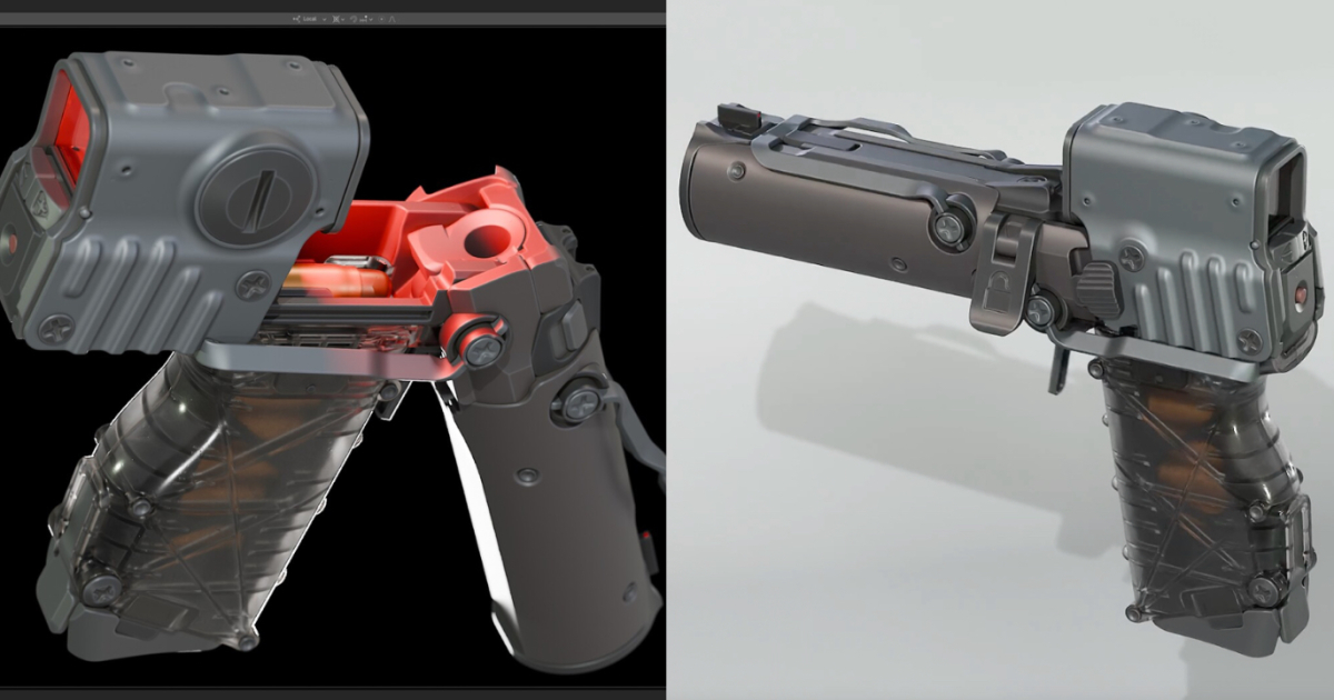 Read more about the article Check Out This Cool Folding 3D Pistol Made with Plasticity & Blender