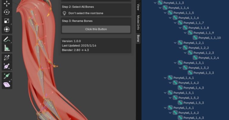 Read more about the article Free One-Click Blender Tool To Rename All Bones