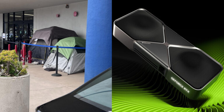 Read more about the article People Are Setting Up Tents 4 Days Before The Sales Begin to Grab The RTX 5090