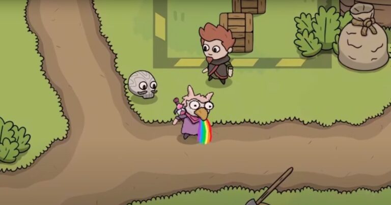 Read more about the article Be A Drunken Alpaca Who Can Vomit Rainbows In This Hilarious 2D Adventure Game