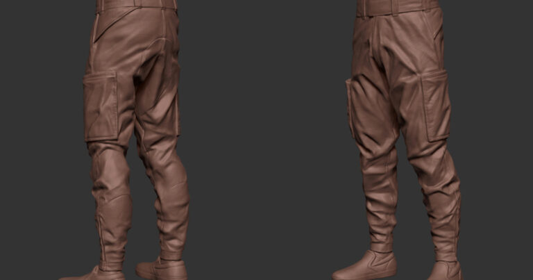 Read more about the article ZBrush Study: How to Drape Cargo Joggers