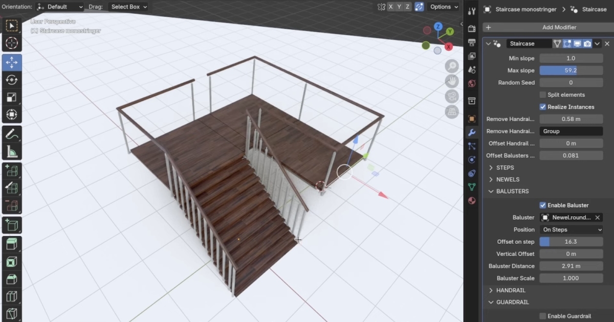 Read more about the article Check Out This New Procedural Staircase Generator For Blender