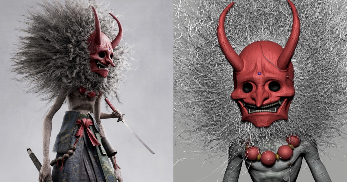 Read more about the article Japanese-Style Oni Demon Made in ZBrush & Substance 3D Painter