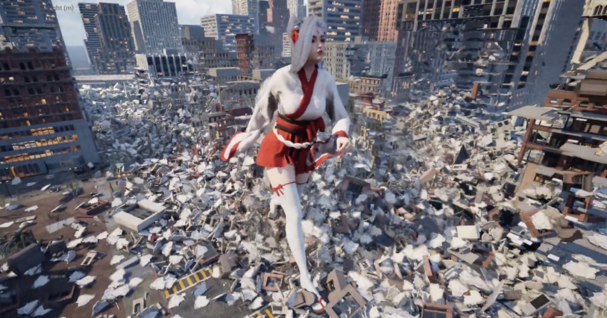 Read more about the article Watch Giant Fox Lady Unleash Havoc On The City In Unreal Engine 5