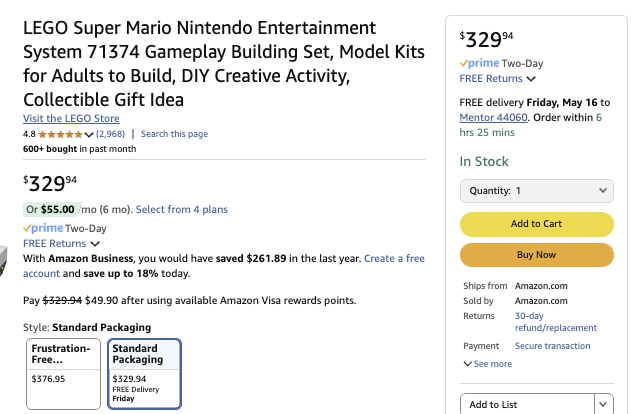 Read more about the article Amazon Is Selling The Retired Lego NES For $60 Above MSRP
